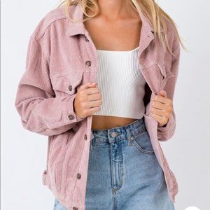 Western Cord Jacket Blush - Princess Polly